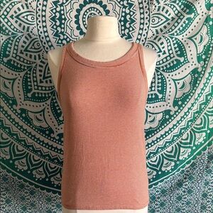 Striped Orange Sleeveless Top